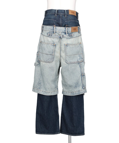 TOW-IN-ONE DENIM PANTS