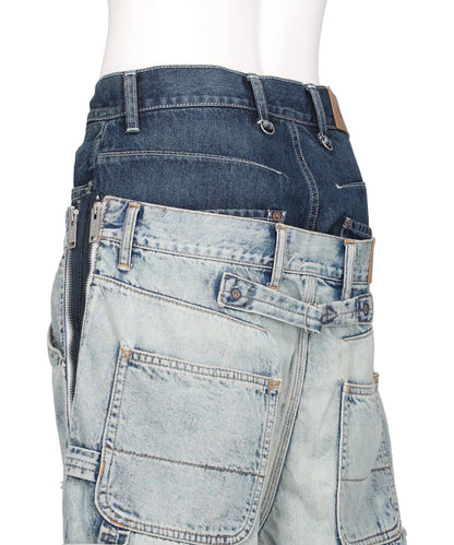 TOW-IN-ONE DENIM PANTS