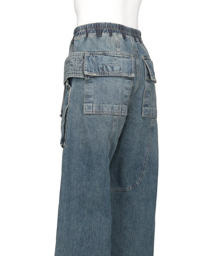 CREATCH WIDE CARGO DRAWSTRING - WASHED INDIGO