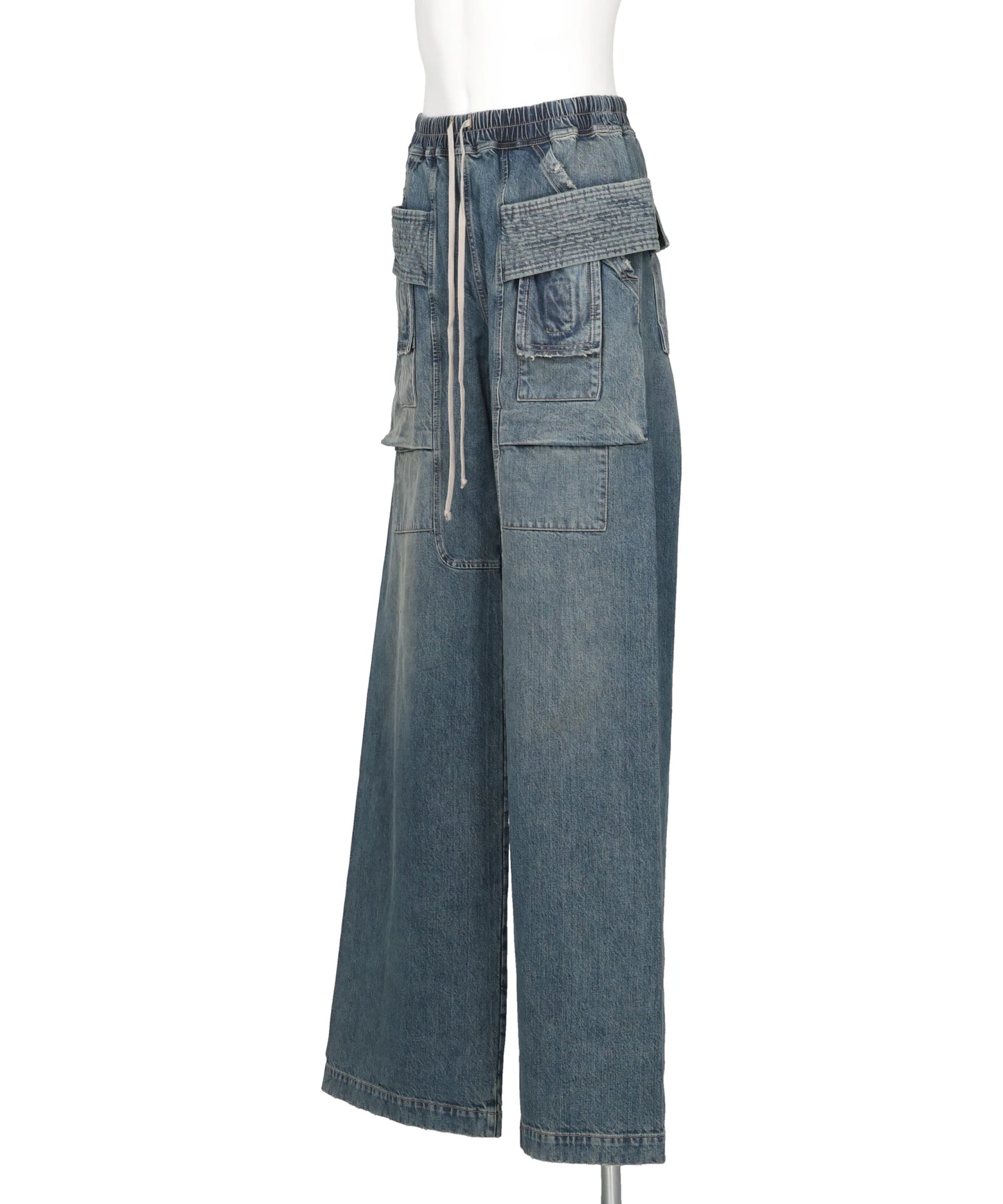 CREATCH WIDE CARGO DRAWSTRING - WASHED INDIGO