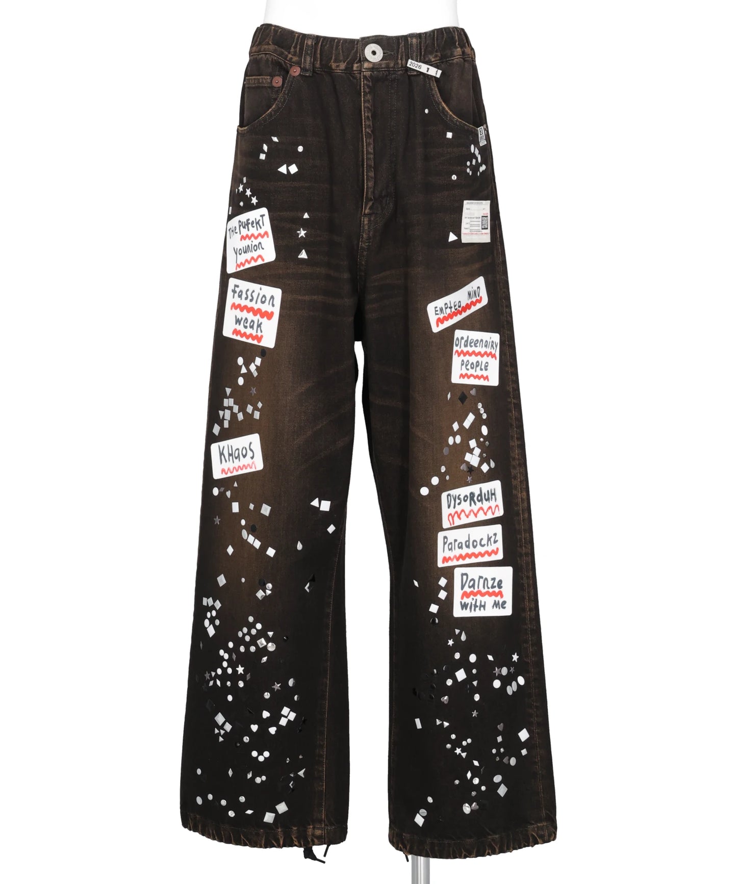 Maison MIHARA YASUHIRO(メゾンミハラヤスヒロ) 2026SS DENIM JEANS w STICKER A16PT025