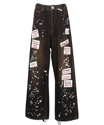 Maison MIHARA YASUHIRO(メゾンミハラヤスヒロ) 2026SS DENIM JEANS w STICKER A16PT025