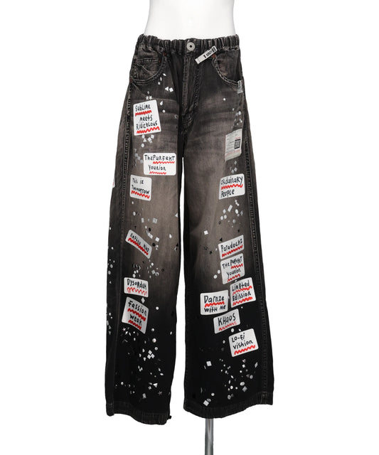 DENIM STICKER PANTS