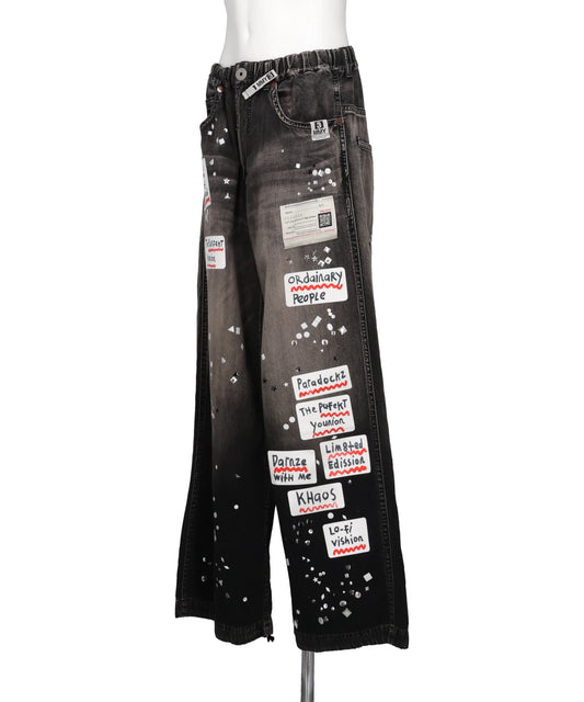 DENIM STICKER PANTS