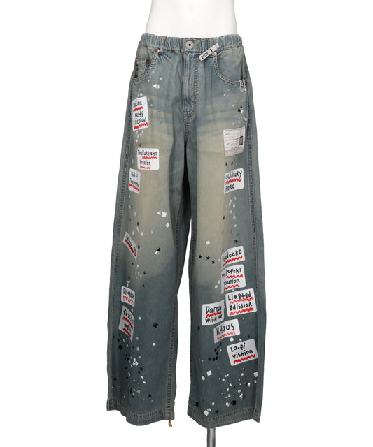 DENIM STICKER PANTS