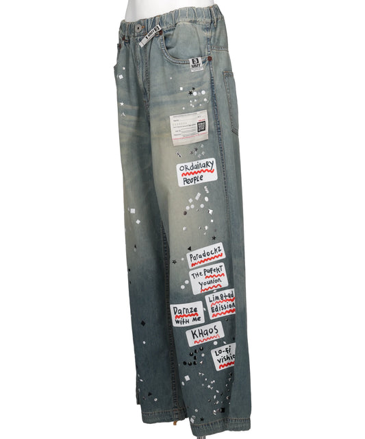 DENIM STICKER PANTS