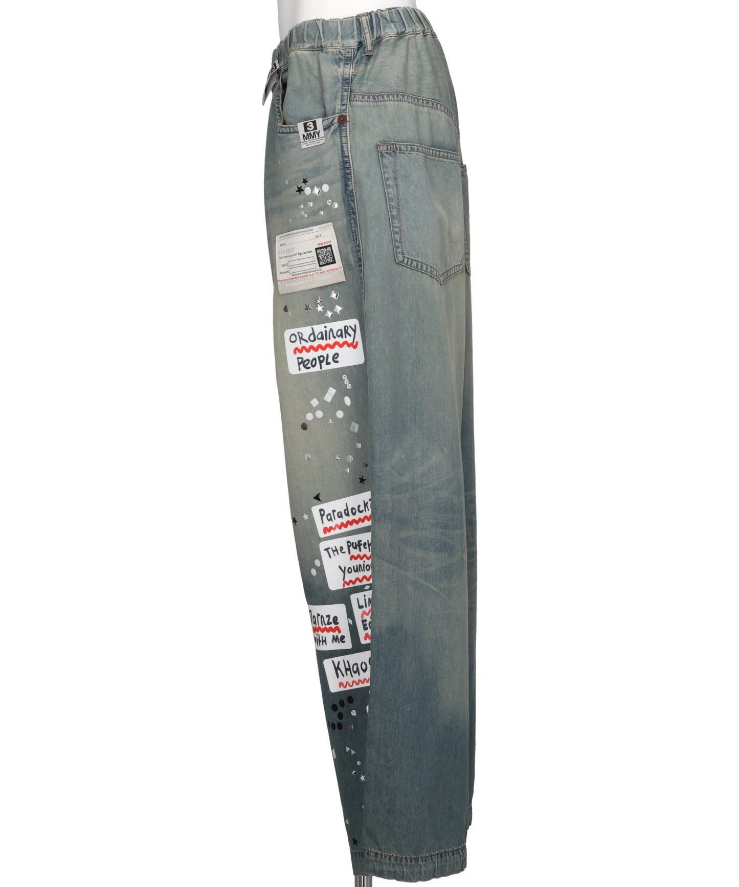 DENIM STICKER PANTS