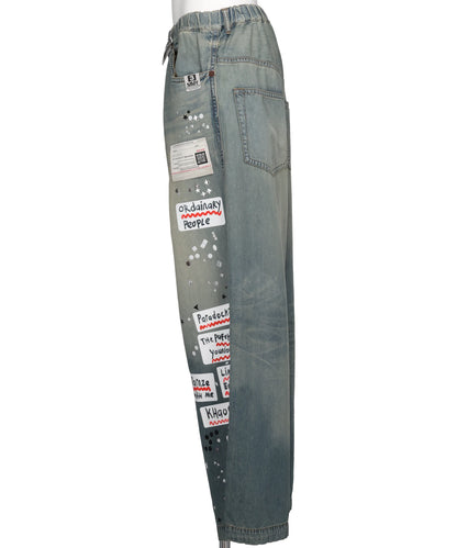DENIM STICKER PANTS