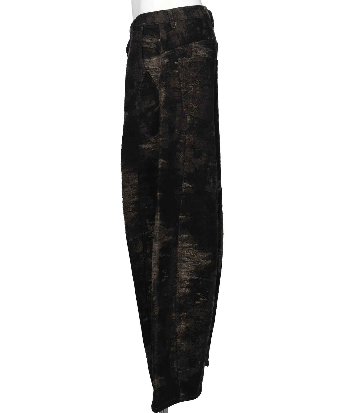 DENIM CURVED PANTS