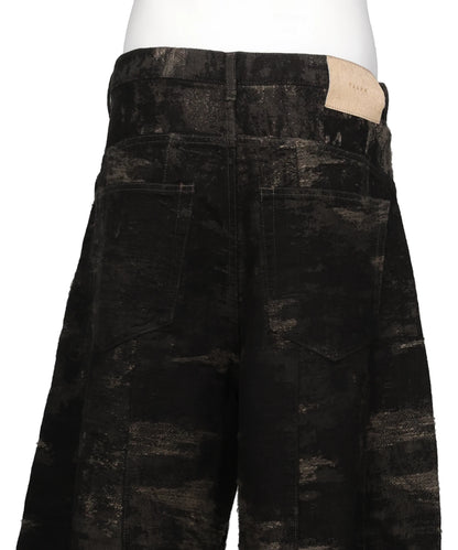 DENIM CURVED PANTS