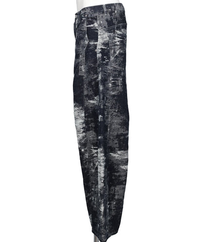 DENIM CURVED PANTS