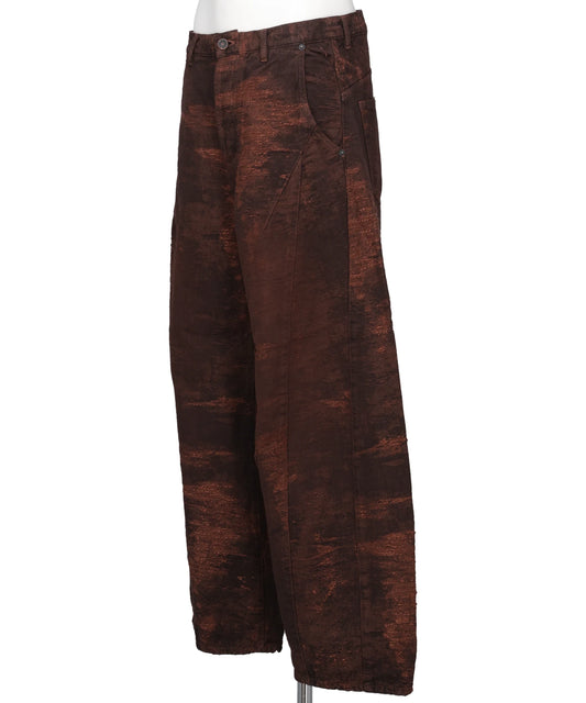 DENIM CURVED PANTS