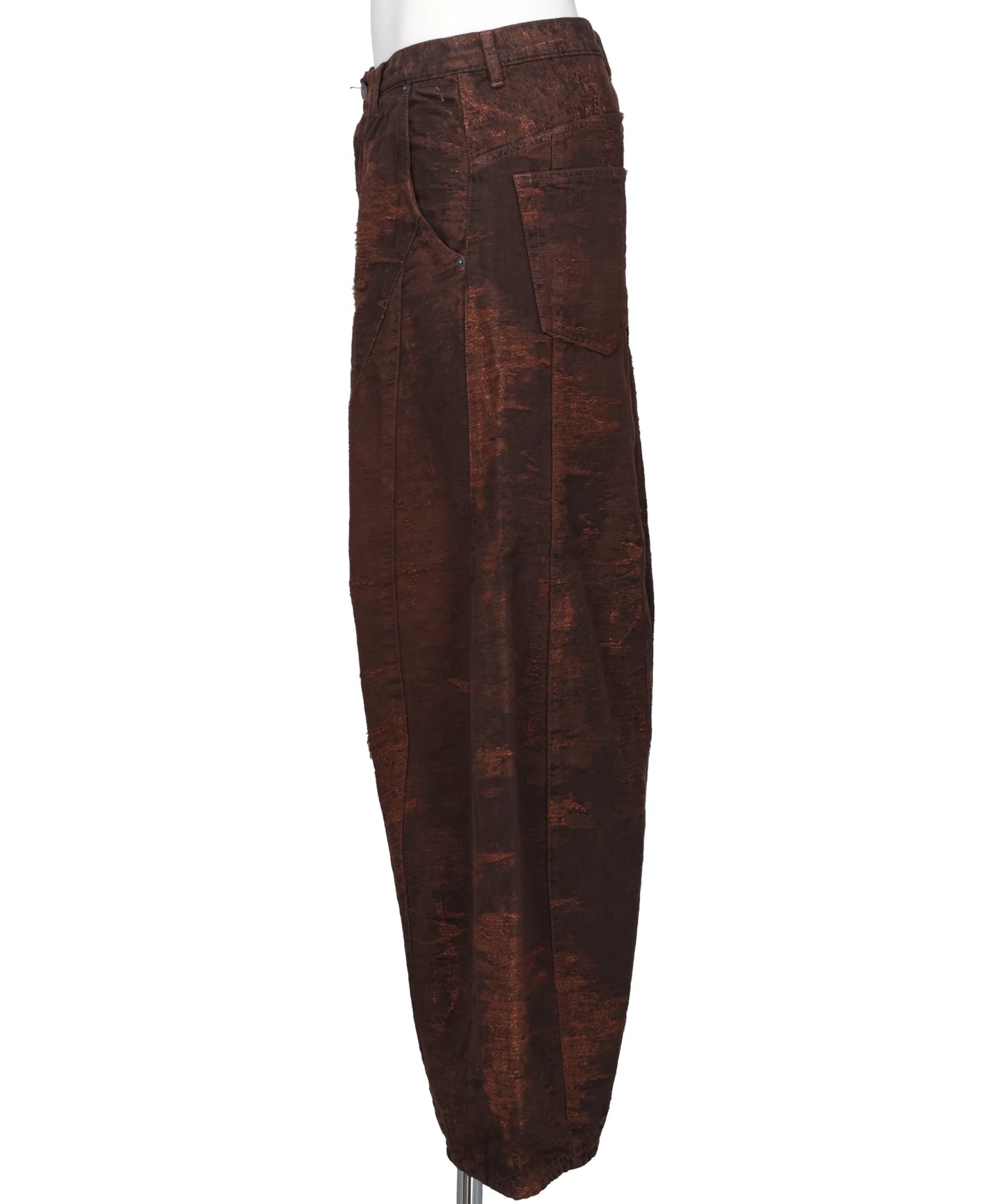 DENIM CURVED PANTS