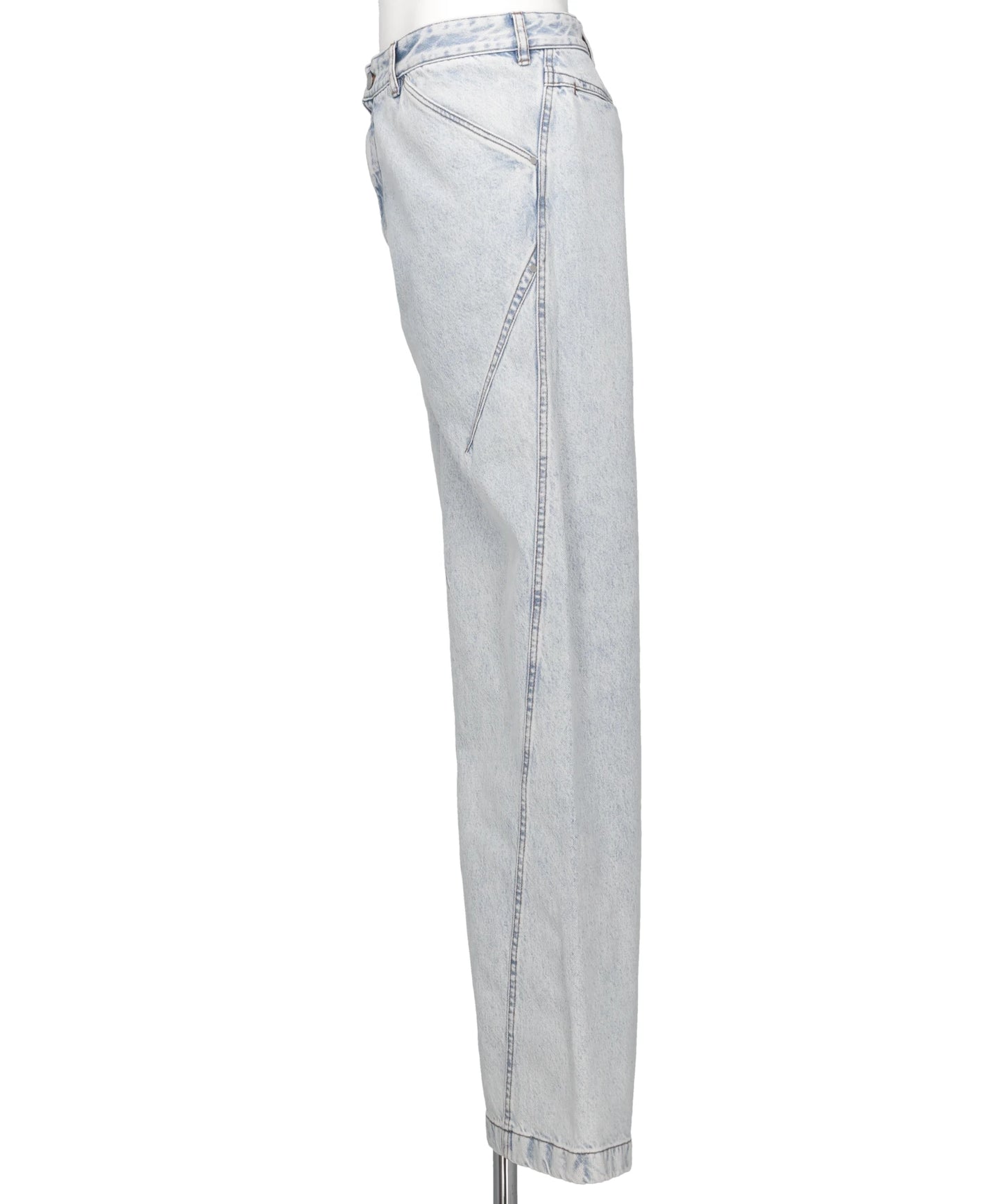 DENIM LARGE TROUSERS WITH DARTS