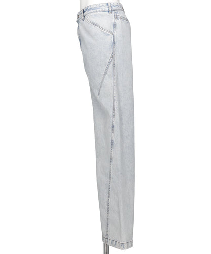 DENIM LARGE TROUSERS WITH DARTS