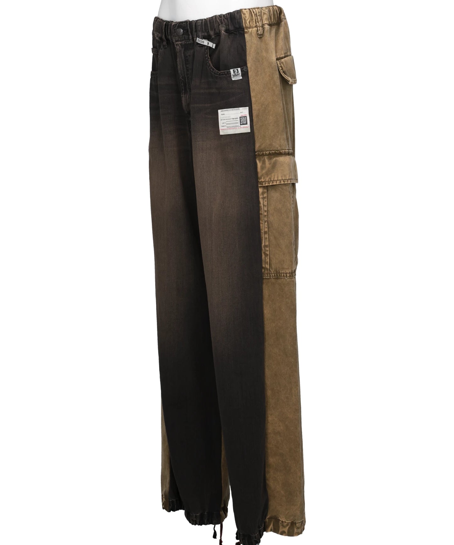 FRONT BACK COMBINED DENIM PANTS