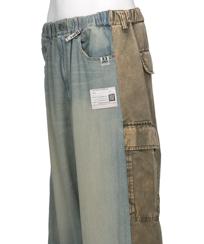FRONT BACK COMBINED DENIM PANTS