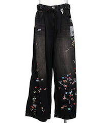 Maison MIHARA YASUHIRO(メゾンミハラヤスヒロ) 2026SS DENIM HUGE DETAIL PANTS w KIDS STICKER K16PT342