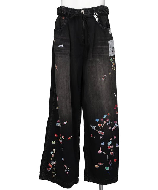 Maison MIHARA YASUHIRO(メゾンミハラヤスヒロ) 2026SS DENIM HUGE DETAIL PANTS w KIDS STICKER K16PT342
