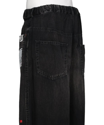 DENIM HUGE DETAIL PANTS w KIDS STICKER