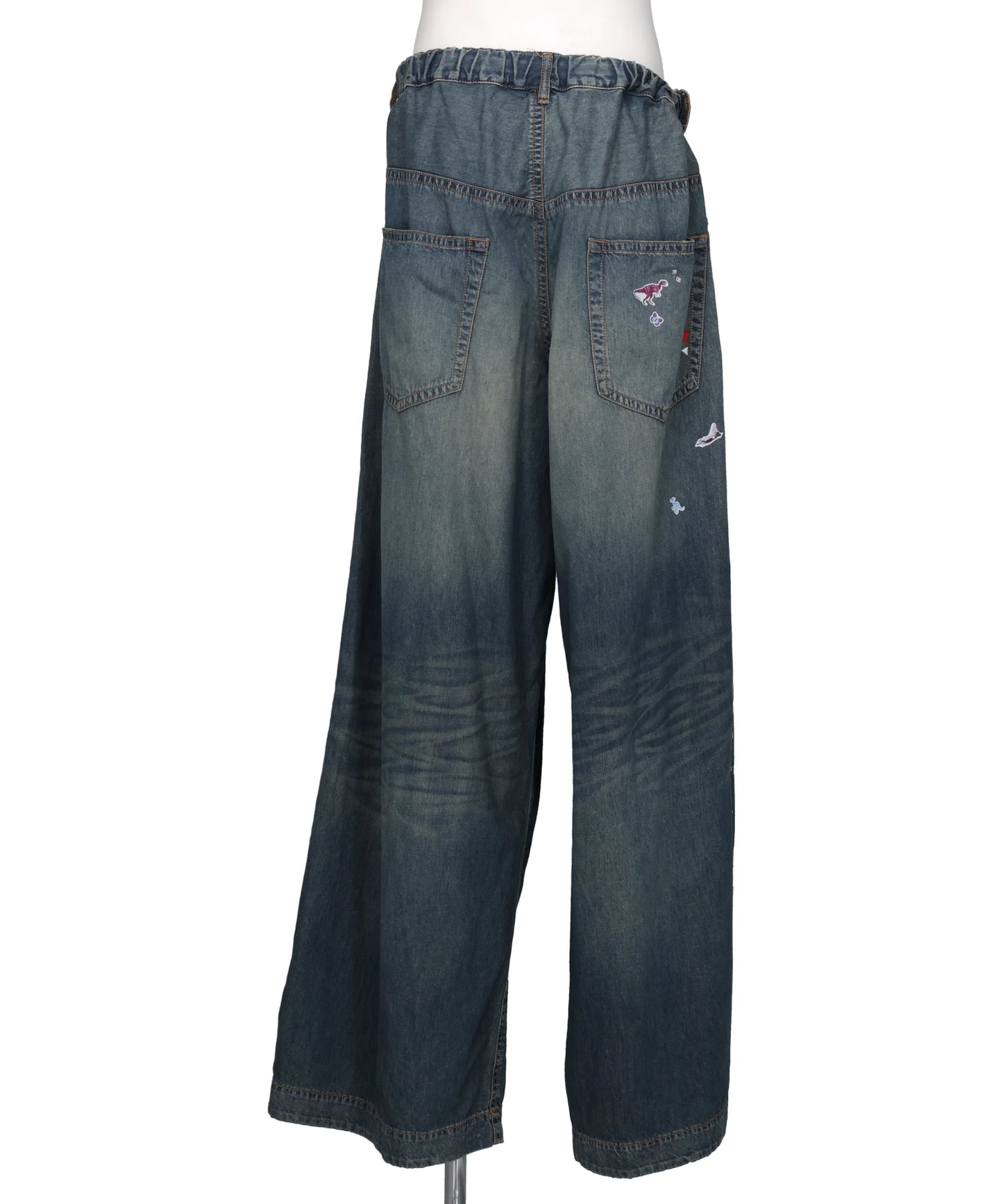 DENIM HUGE DETAIL PANTS w KIDS STICKER