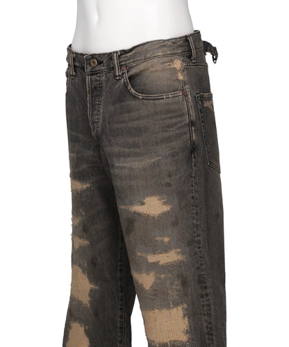 "STRAIGHT" VINTAGE REPAIR DENIM PANTS