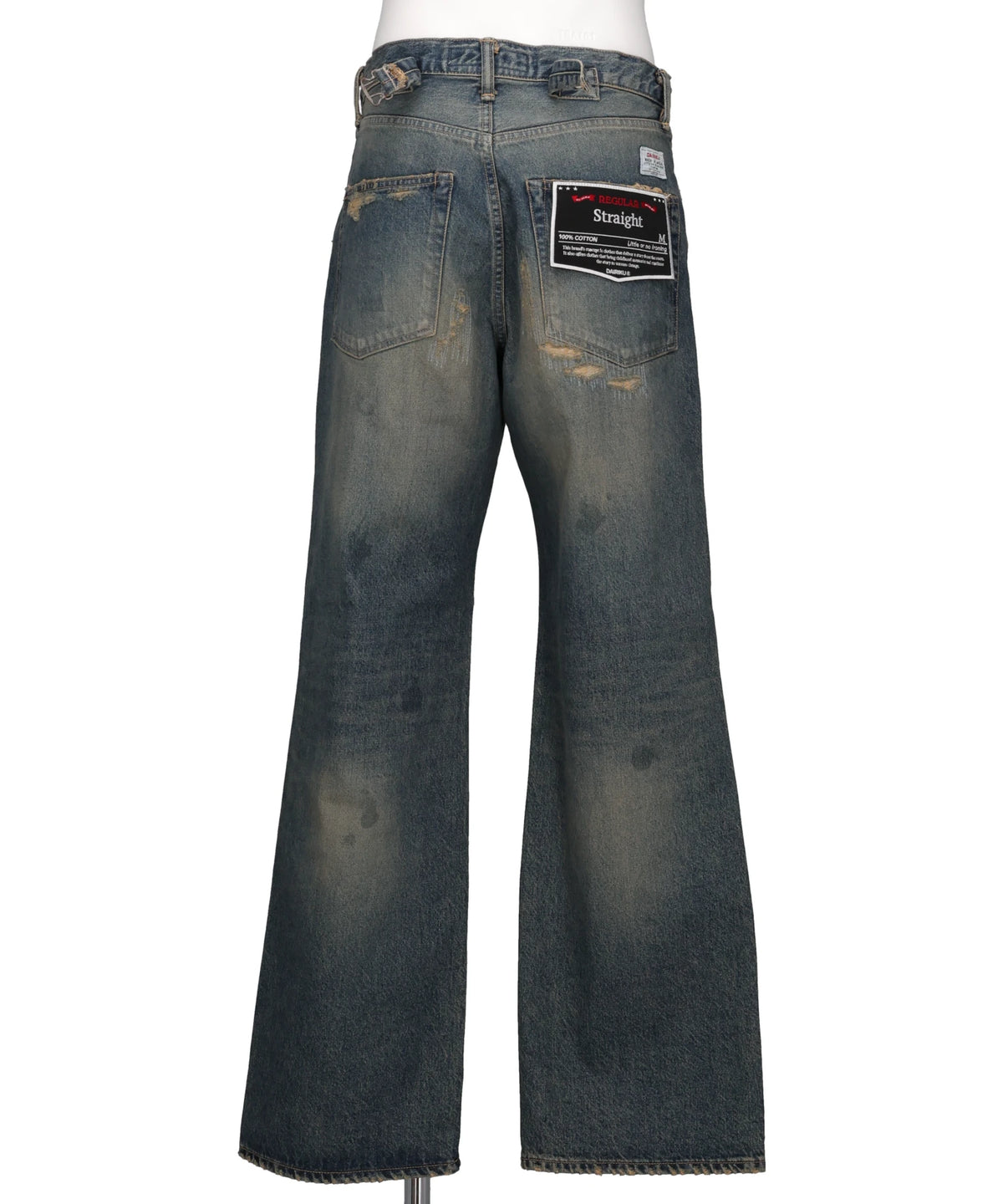 "STRAIGHT" VINTAGE REPAIR DENIM PANTS