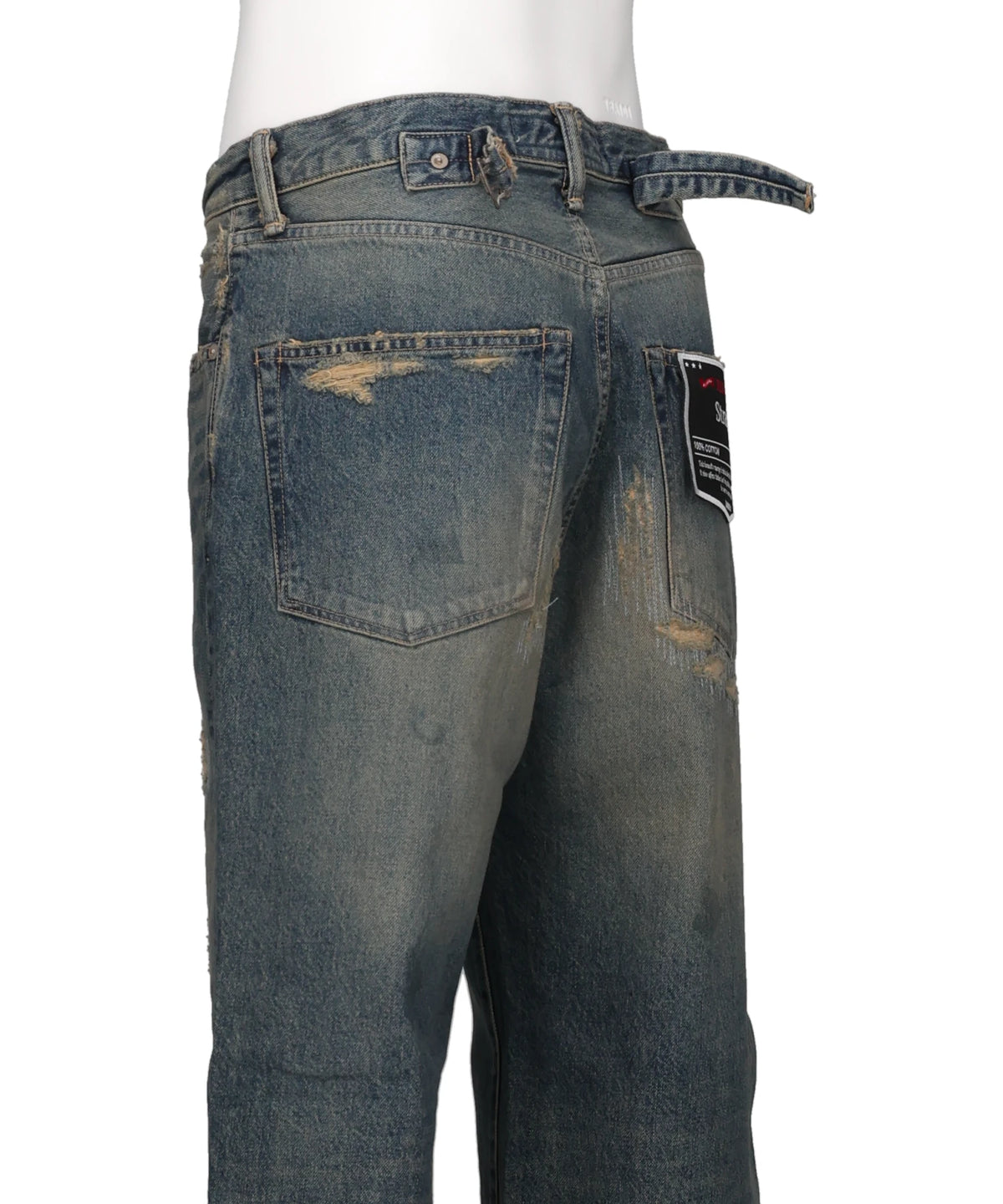 "STRAIGHT" VINTAGE REPAIR DENIM PANTS