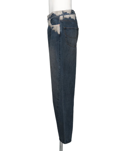 SMOKE EMBROIDERY DENIM PANTS