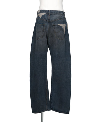 SMOKE EMBROIDERY DENIM PANTS