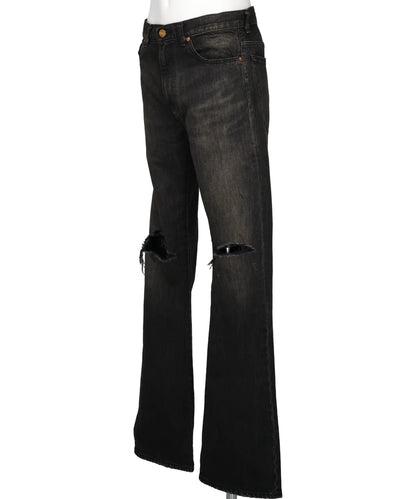 DISTRESSED SLIM BOOTCUT JEANS