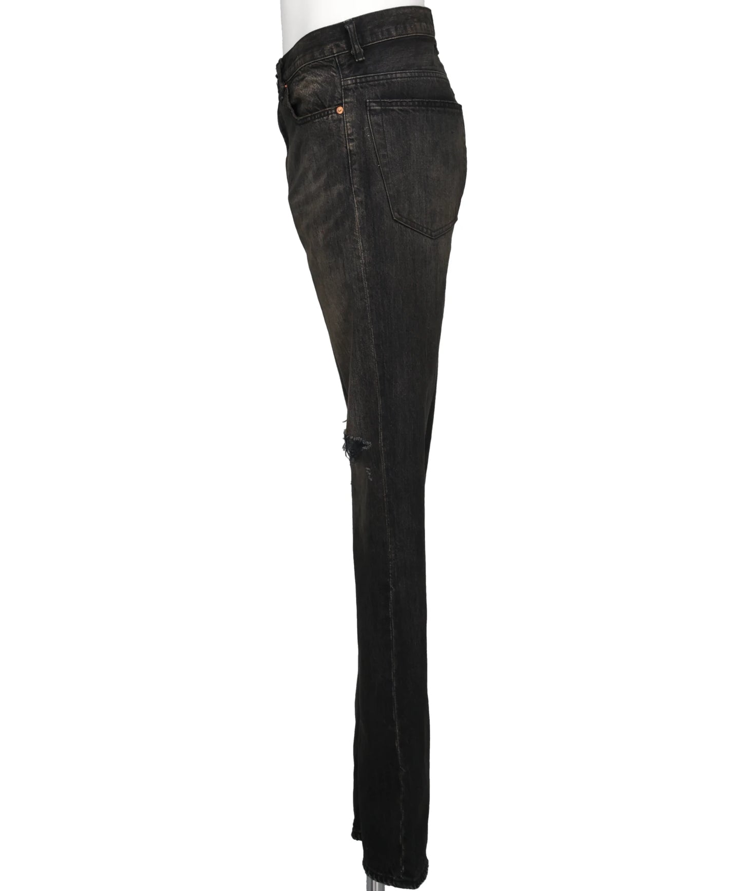 DISTRESSED SLIM BOOTCUT JEANS