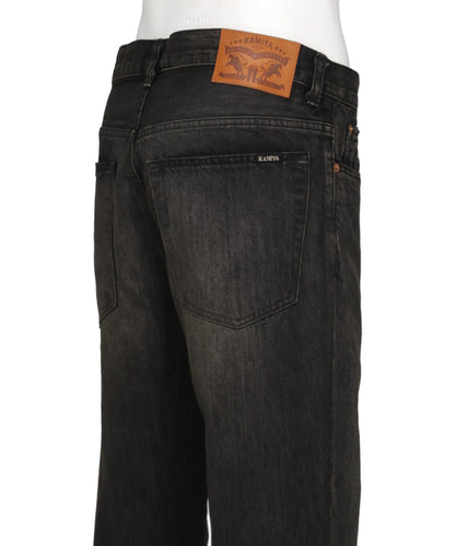 DISTRESSED SLIM BOOTCUT JEANS
