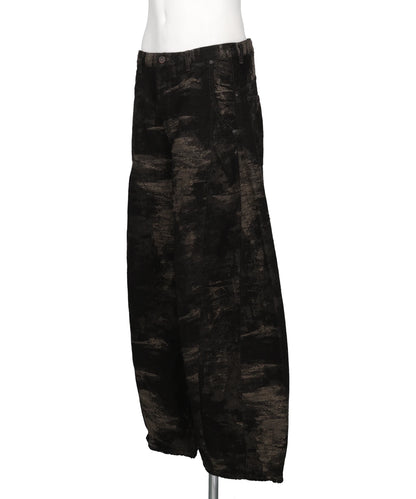 DENIM CURVED PANTS