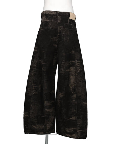DENIM CURVED PANTS