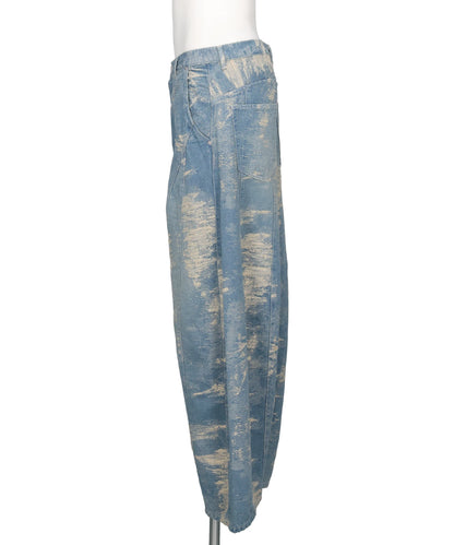DENIM CURVED PANTS