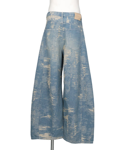 DENIM CURVED PANTS