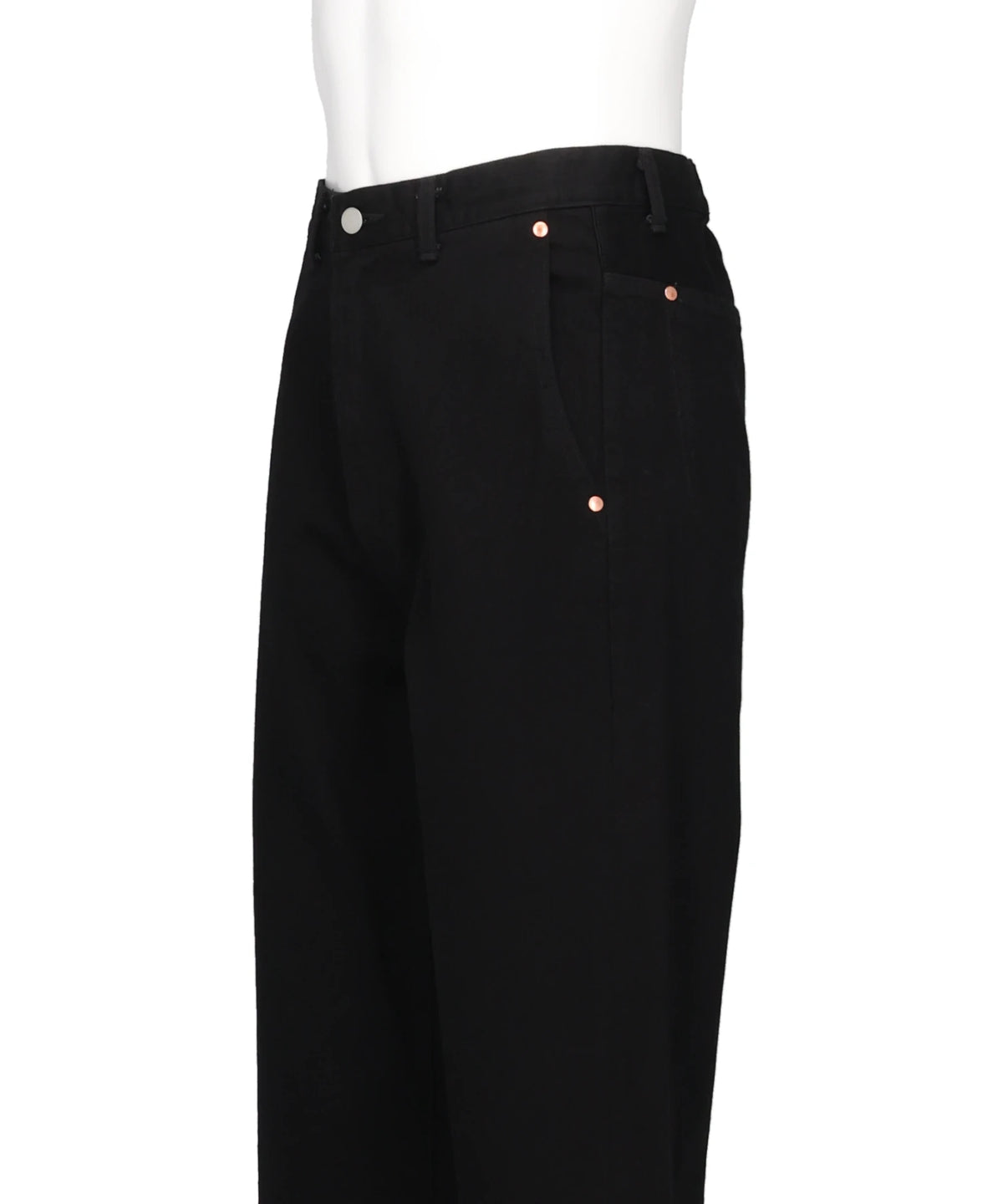 WIDE STRAIGHT DENIM 5-POCKET PANTS