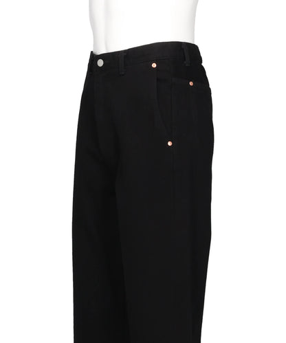 WIDE STRAIGHT DENIM 5-POCKET PANTS