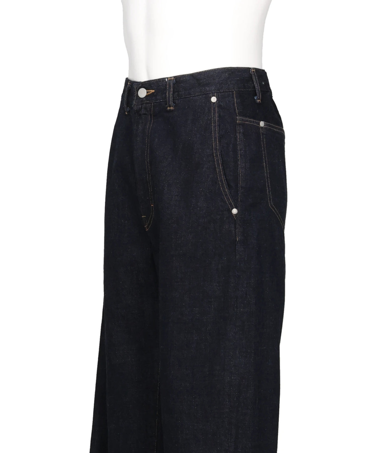 WIDE STRAIGHT DENIM 5-POCKET PANTS