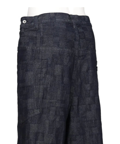 WRAP AZ DENIM WIDE PANTS