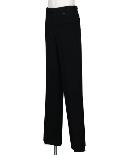 WOOL BARATHEA WIDE TROUSERS