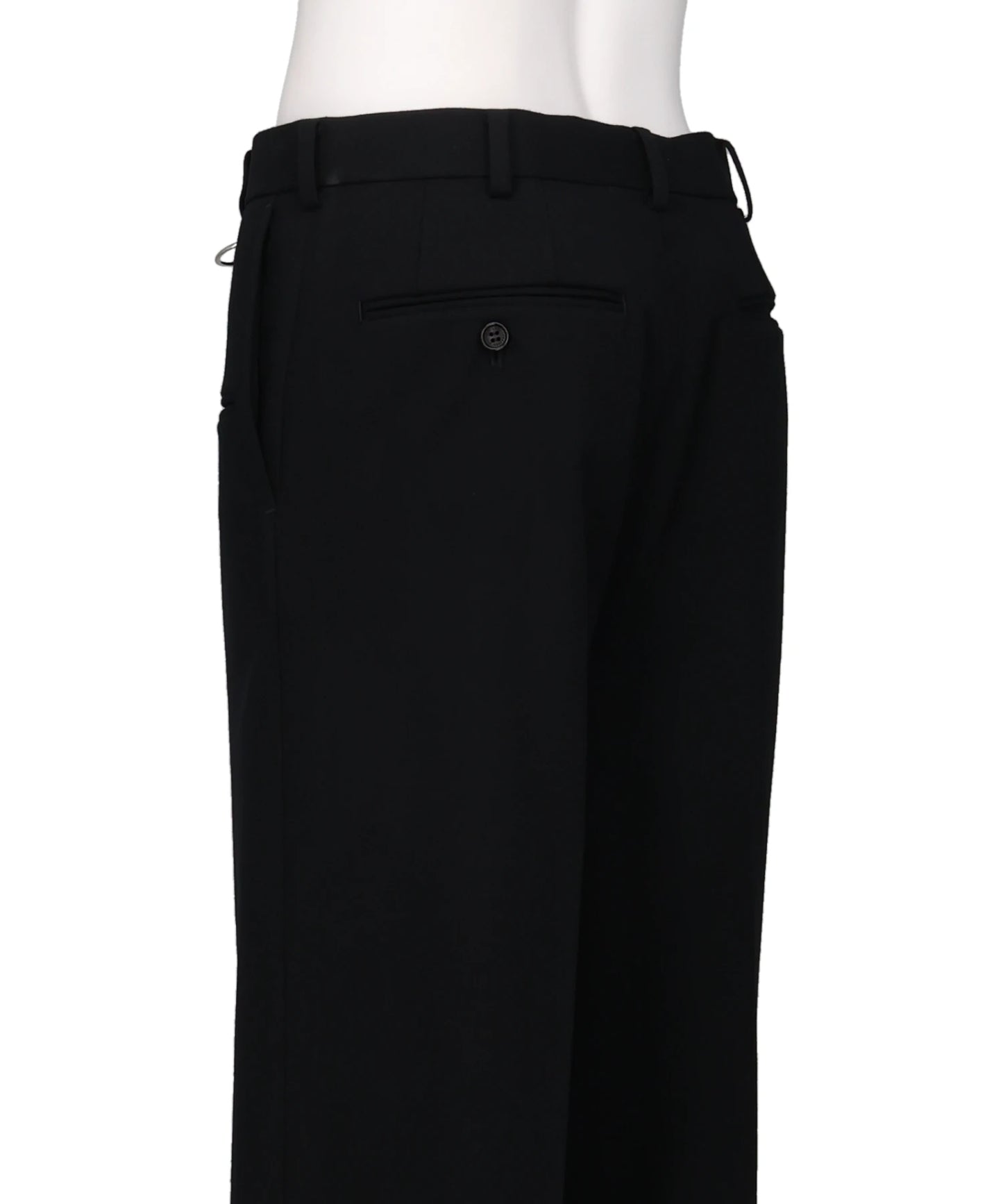 WOOL BARATHEA WIDE TROUSERS
