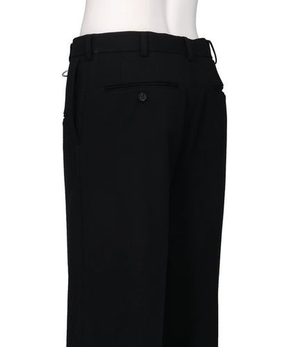 WOOL BARATHEA WIDE TROUSERS