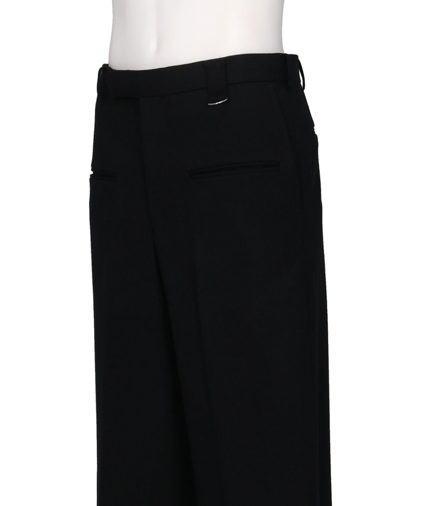 WOOL BARATHEA WIDE TROUSERS