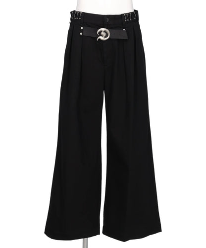”D”BUCKLE SUPER WIDE CHINO PANTS