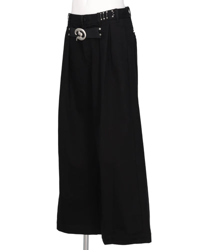 ”D”BUCKLE SUPER WIDE CHINO PANTS
