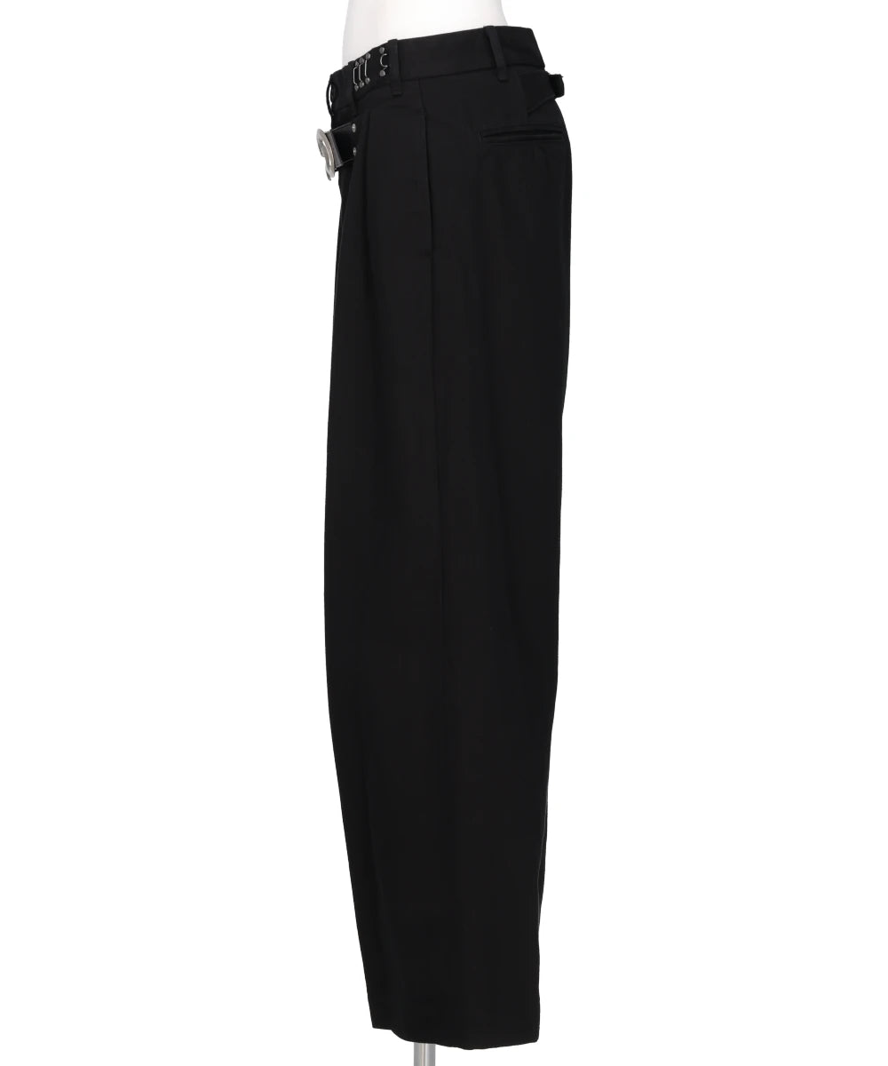 ”D”BUCKLE SUPER WIDE CHINO PANTS