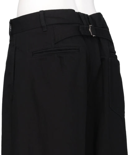 ”D”BUCKLE SUPER WIDE CHINO PANTS
