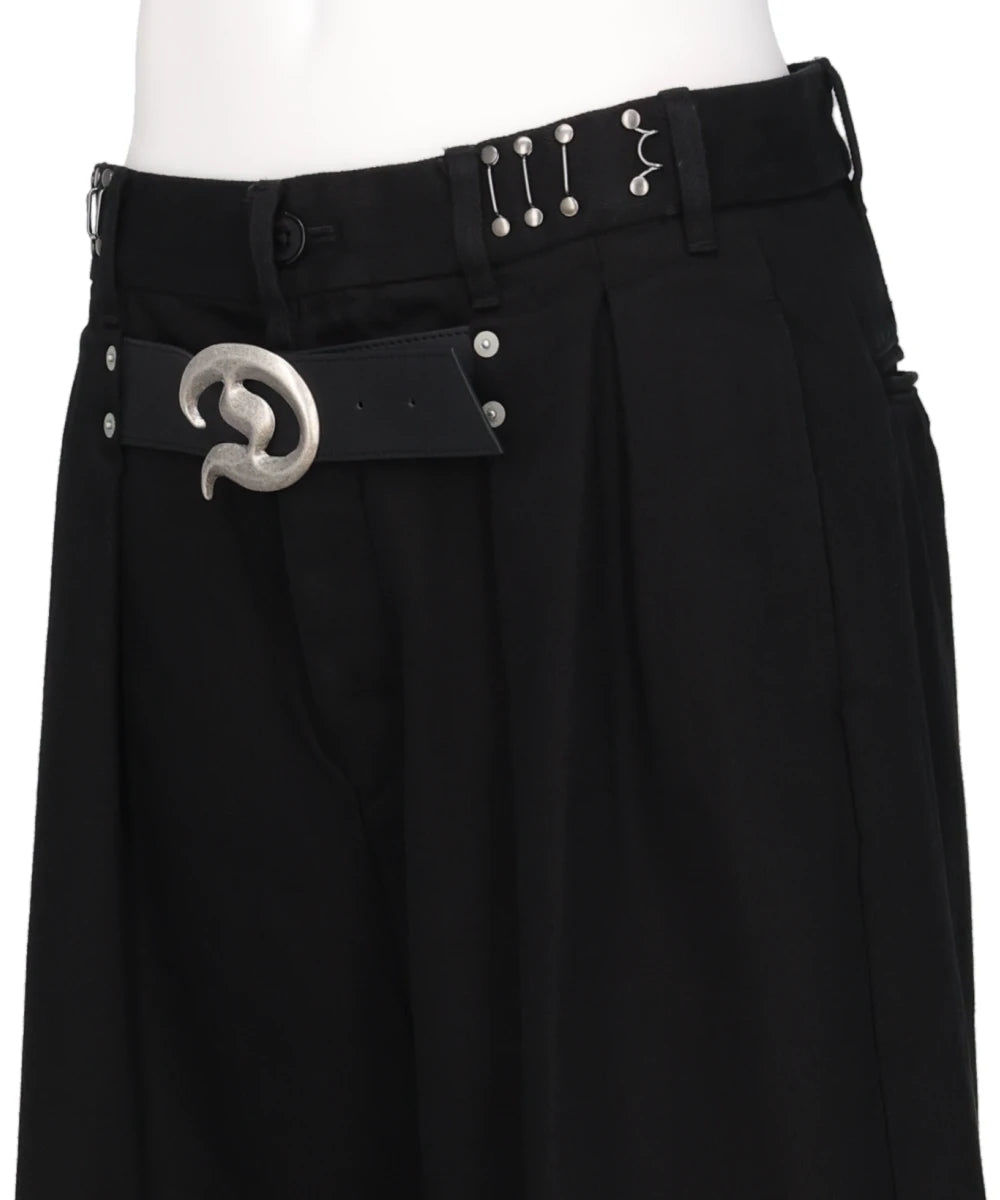 ”D”BUCKLE SUPER WIDE CHINO PANTS